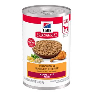 Alimento húmedo para perro, Hills Science Diet - Chicken y Barley Entrée 370g