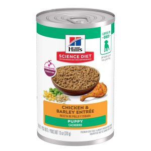 Alimento húmedo para perro, Hills Science Diet - Chicken y Barley Entrée Puppy 370g
