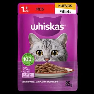 Sobre de Alimento Húmedo P/Gato de Res, whiskas  85g