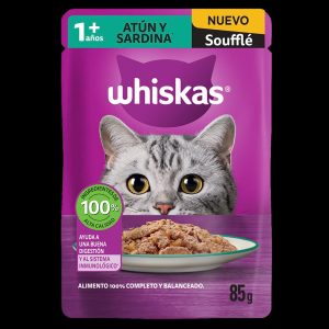 Sobre de Alimento Húmedo P/Gato de Atún y sardina, whiskas  85g