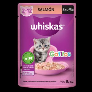 Sobre de Alimento Húmedo P/Gato Cachorro de Salmón, Whiskas 85g