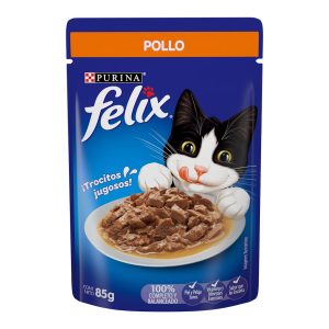Sobre de Alimento Húmedo P/Gato de Pollo, Felix 85g