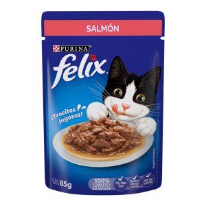 Sobre de Alimento Húmedo P/Gato de Salmón, Felix 85g