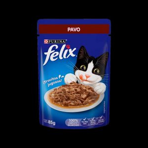 Sobre de Alimento Húmedo P/Gato de Pavo, Felix 85g