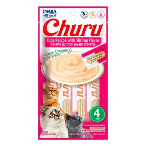Premio P/Gato Churu Receta Atún con Camarones 4pz