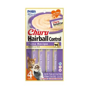 Premio P/Gato Churu Hairball Control Receté Atún 4pz